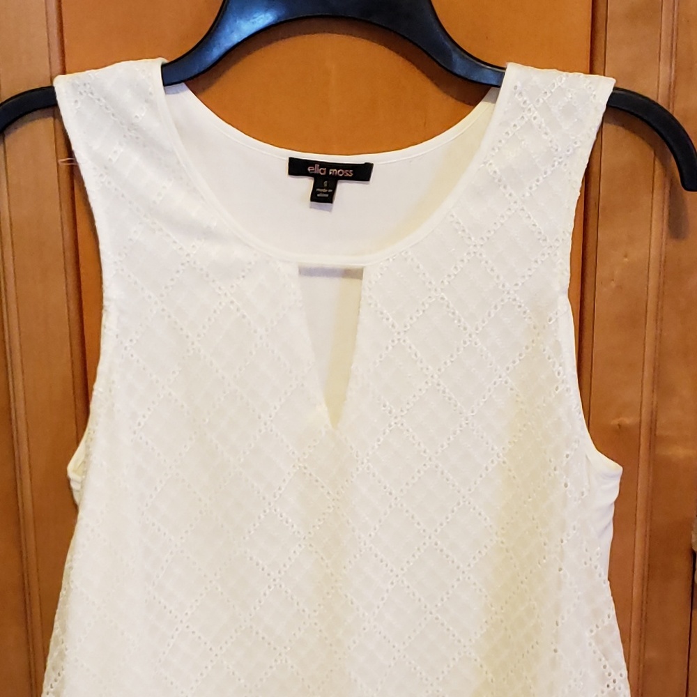 Anthro Ella Moss Crossover Silk sleeveless Top